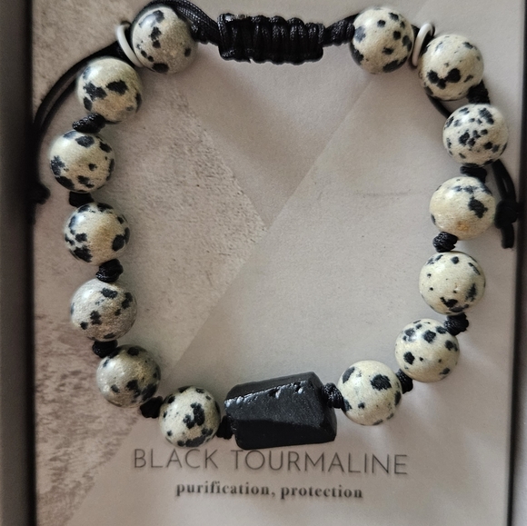 LUNA NORTE FOR EVERYBODY PICTURE JASPER STONES UNISEX ADJUSTABLE THREAD BRACELET - Picture 4 of 6